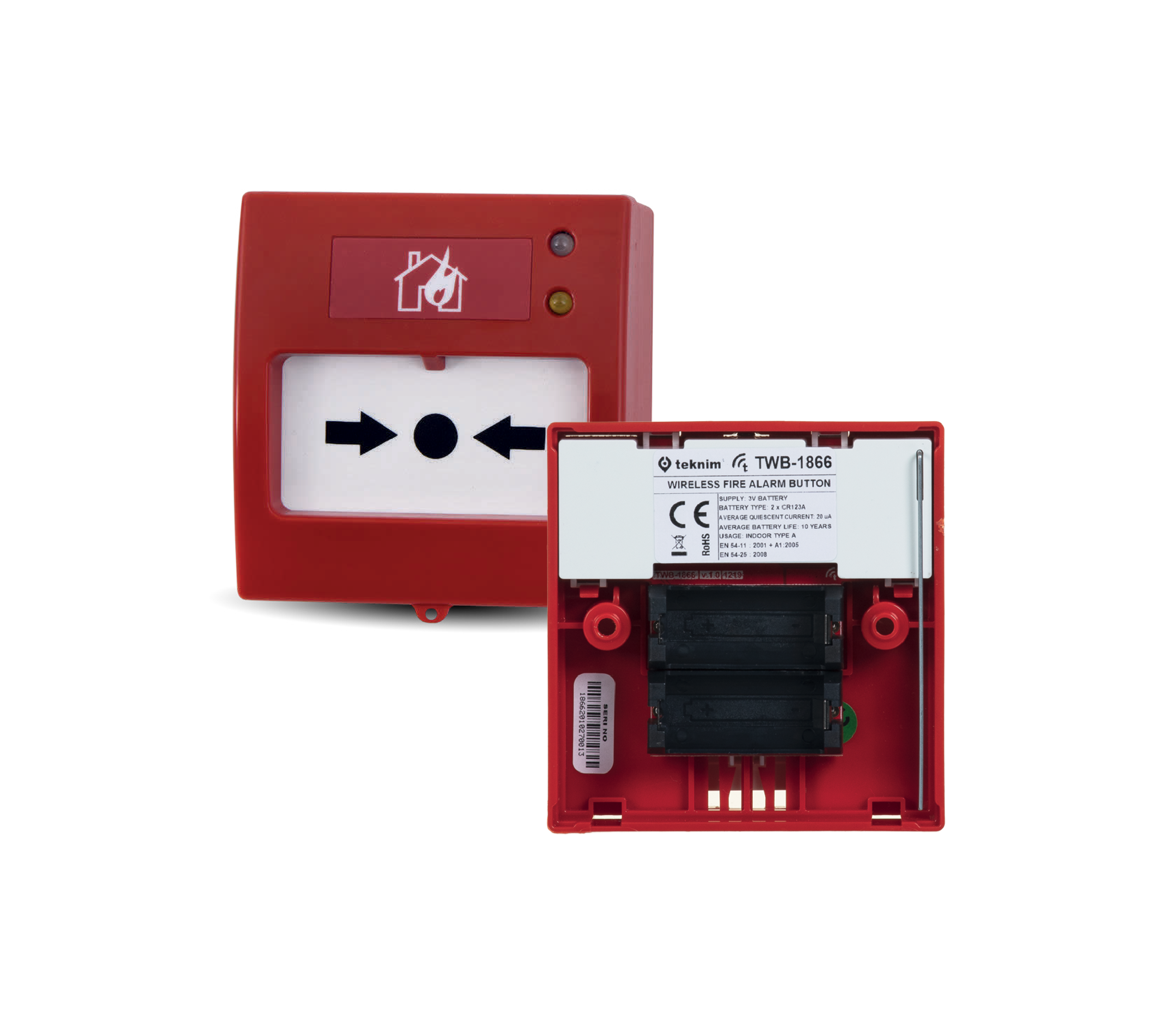 TWB-1866 Kablosuz Yangın Alarm Butonu